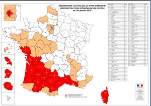 Carte infestation termites Puy-de-Dôme